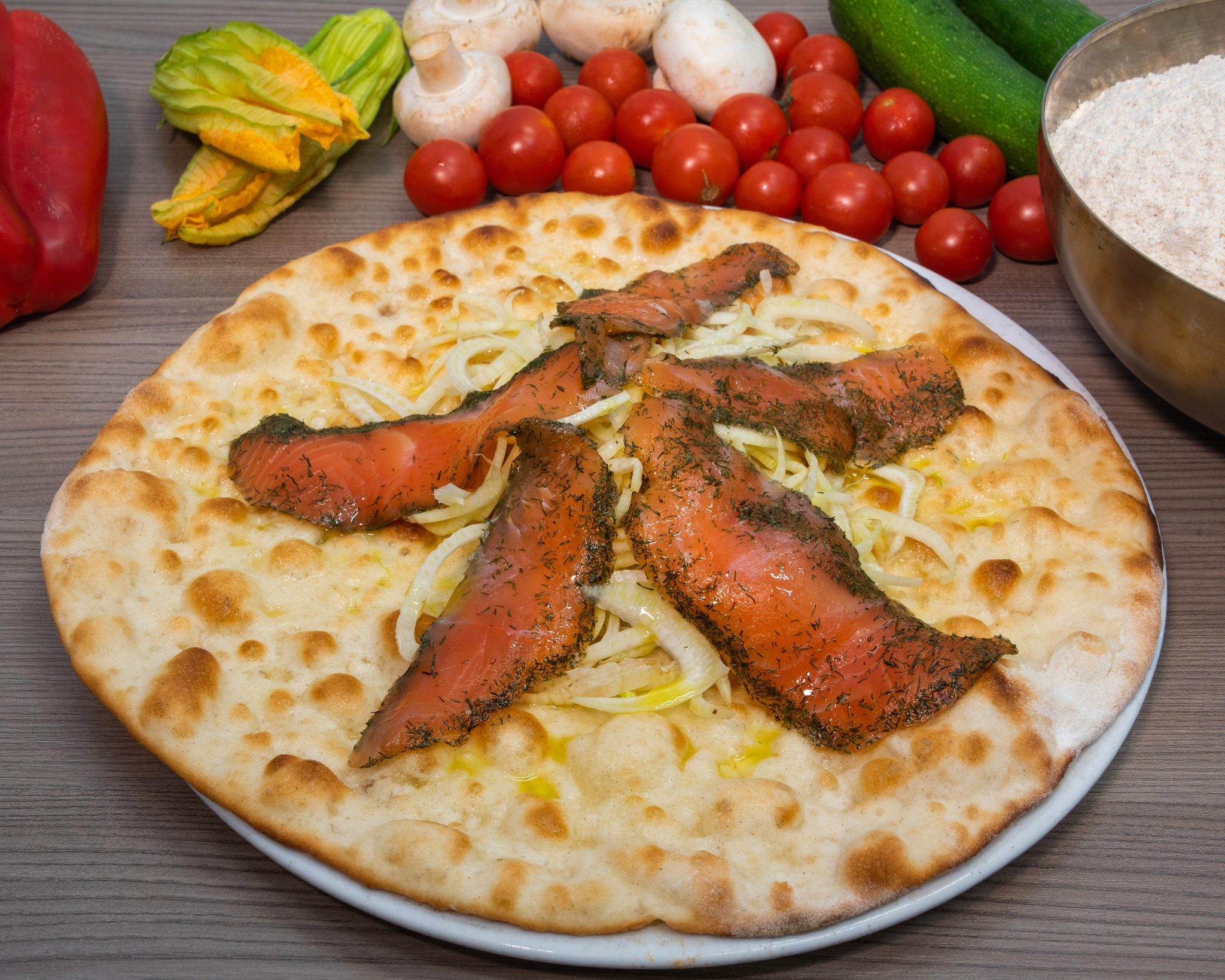 pizza gourmet salmone